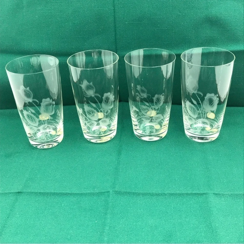 Vintage Rosenthal Etched Glass Set of Glasses
